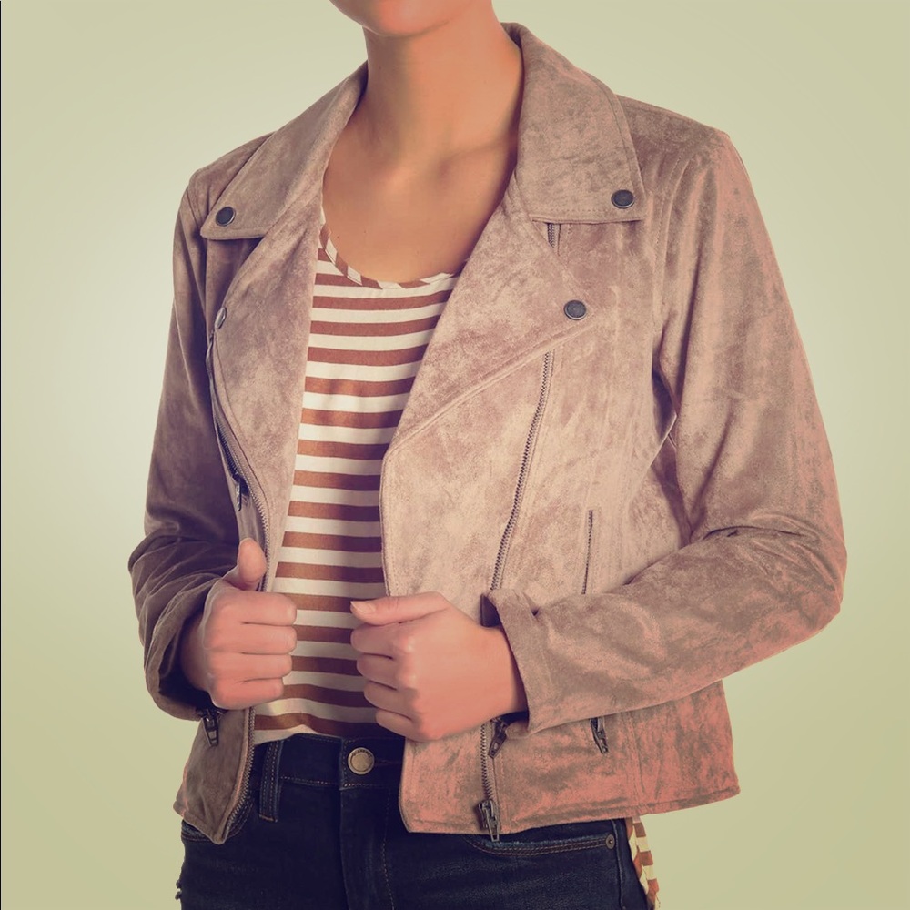 Blank NYC Light Brown Suede Jacket